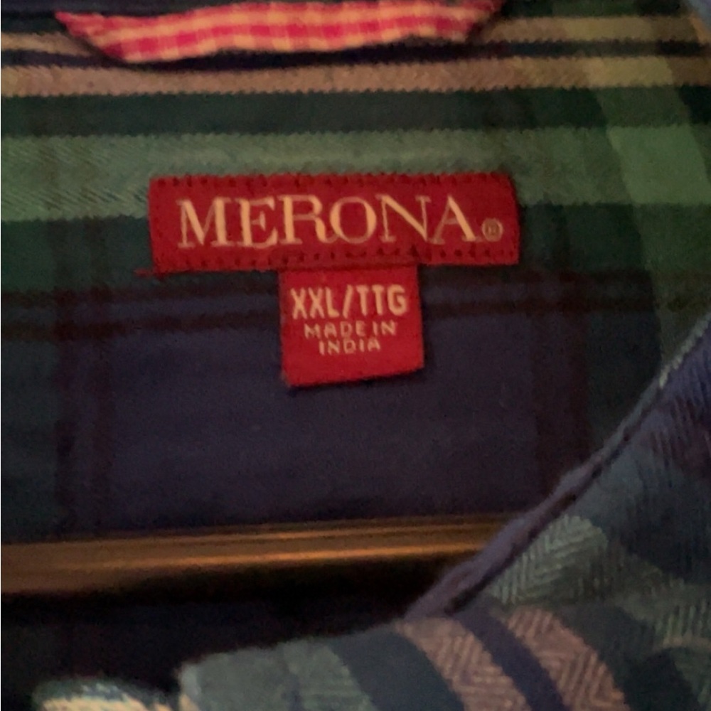 Women’s Blue Plaid Shirt - Picture 3 of 3